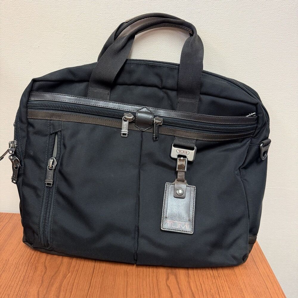 TUMI Alpha 69617HKO Black Ballistic Nylon Briefcase Laptop Business Travel 16”